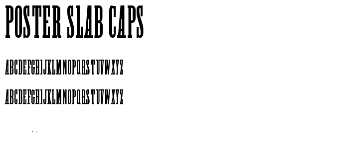 Poster Slab Caps font